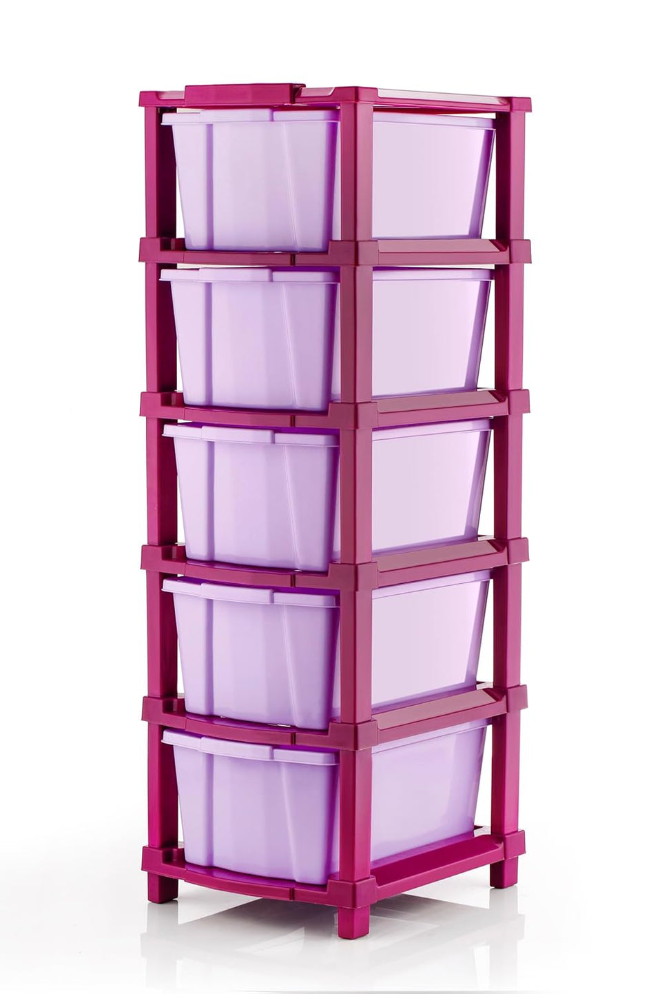 AZZOTE Drawer Multipurpose Drawer Plastic Modular Chest Storage Organizer Home, Office, Parlor, School, Doctors, Home & Kids(MAGENTA PURPLE)